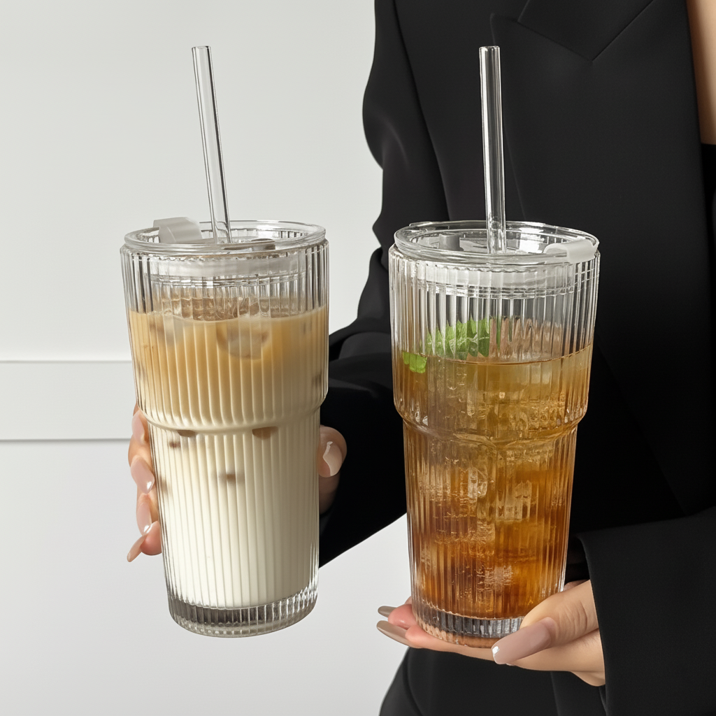 Spill Proof Aesthetic Glass Cup