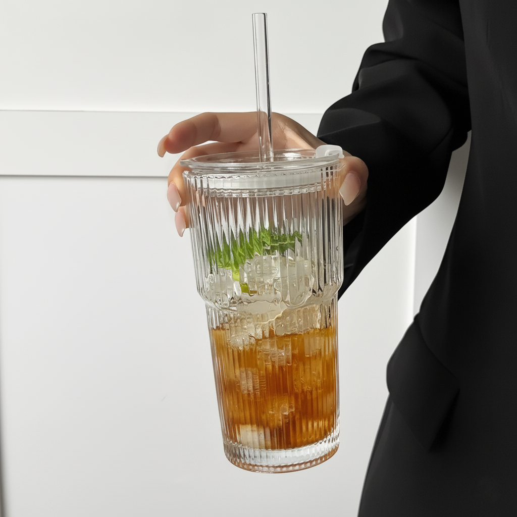 Spill Proof Aesthetic Glass Cup