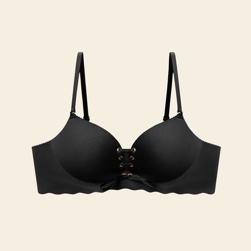 Drawstring Push-Up Bra